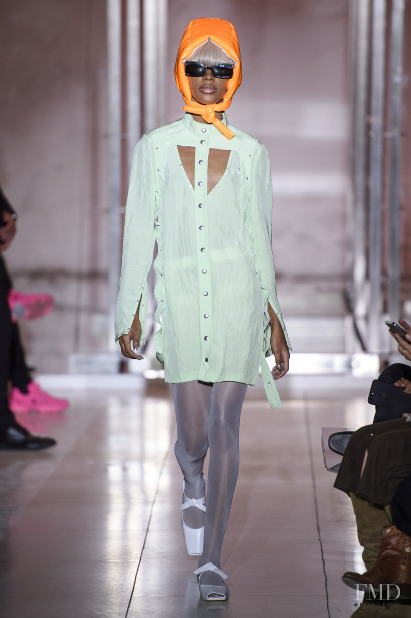 Eftagine Fevilien featured in  the André Courrèges fashion show for Spring/Summer 2019