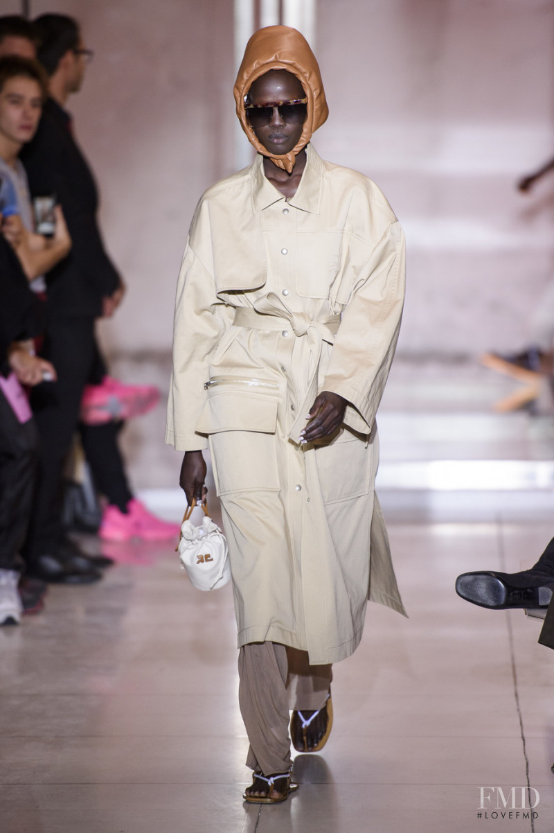 Shanelle Nyasiase featured in  the André Courrèges fashion show for Spring/Summer 2019
