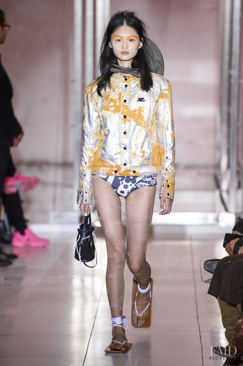 Cong He featured in  the André Courrèges fashion show for Spring/Summer 2019