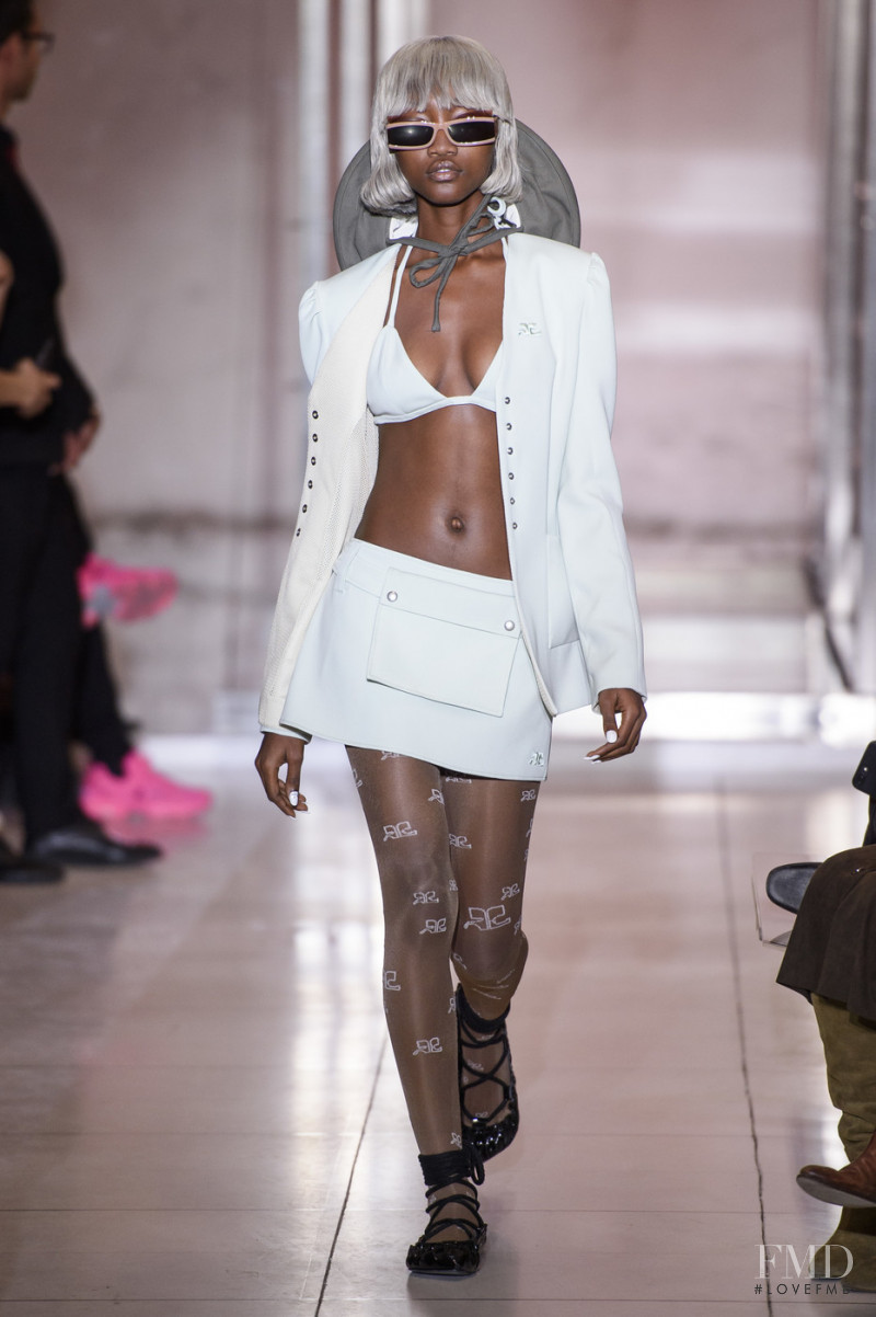Eniola Abioro featured in  the André Courrèges fashion show for Spring/Summer 2019