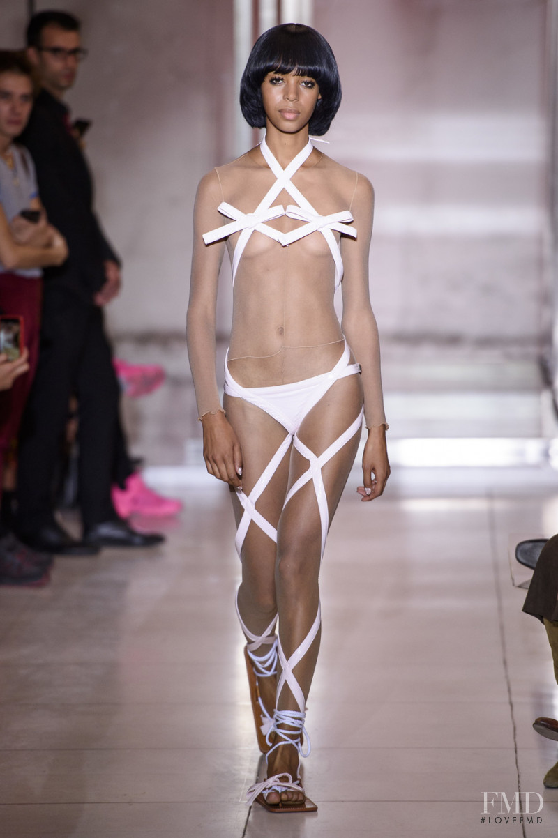 Alyssa Traore featured in  the André Courrèges fashion show for Spring/Summer 2019