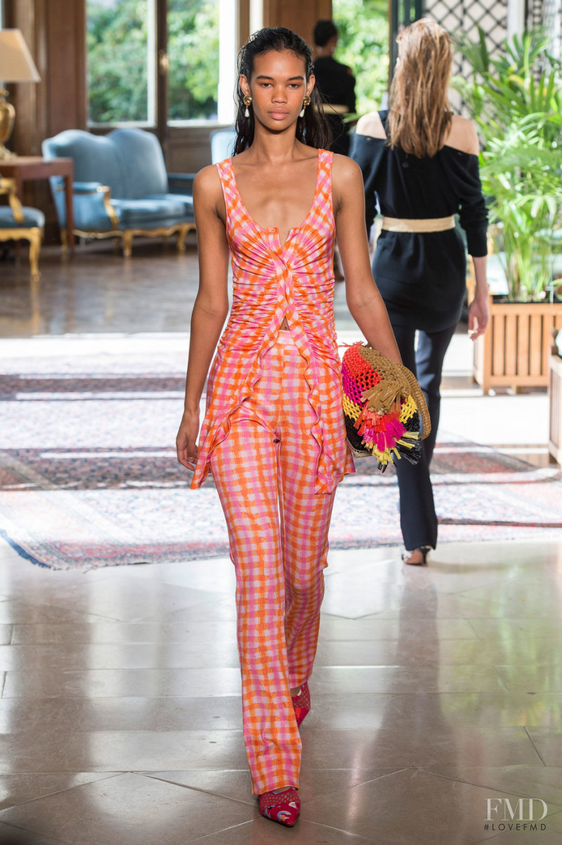 Jordan Daniels featured in  the Altuzarra fashion show for Spring/Summer 2019