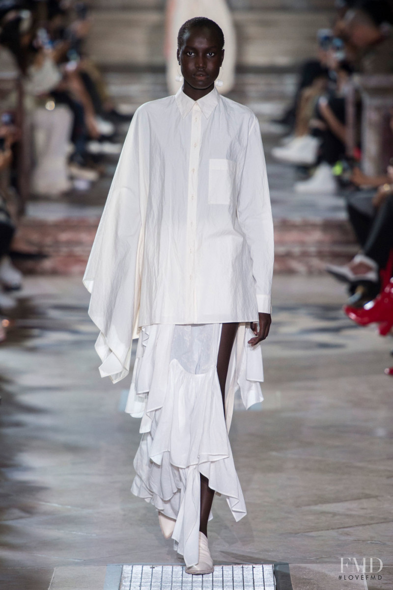 Nya Gatbel featured in  the Uma Wang fashion show for Spring/Summer 2019