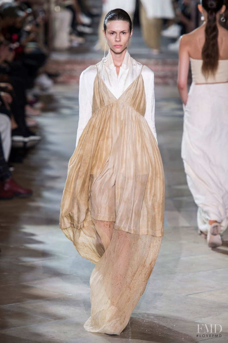 Michi Czastka featured in  the Uma Wang fashion show for Spring/Summer 2019