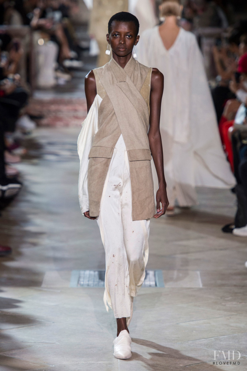 Amira Pinheiro featured in  the Uma Wang fashion show for Spring/Summer 2019