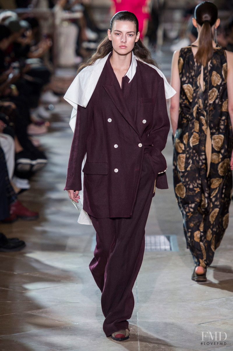 Vittoria Ceretti featured in  the Uma Wang fashion show for Spring/Summer 2019