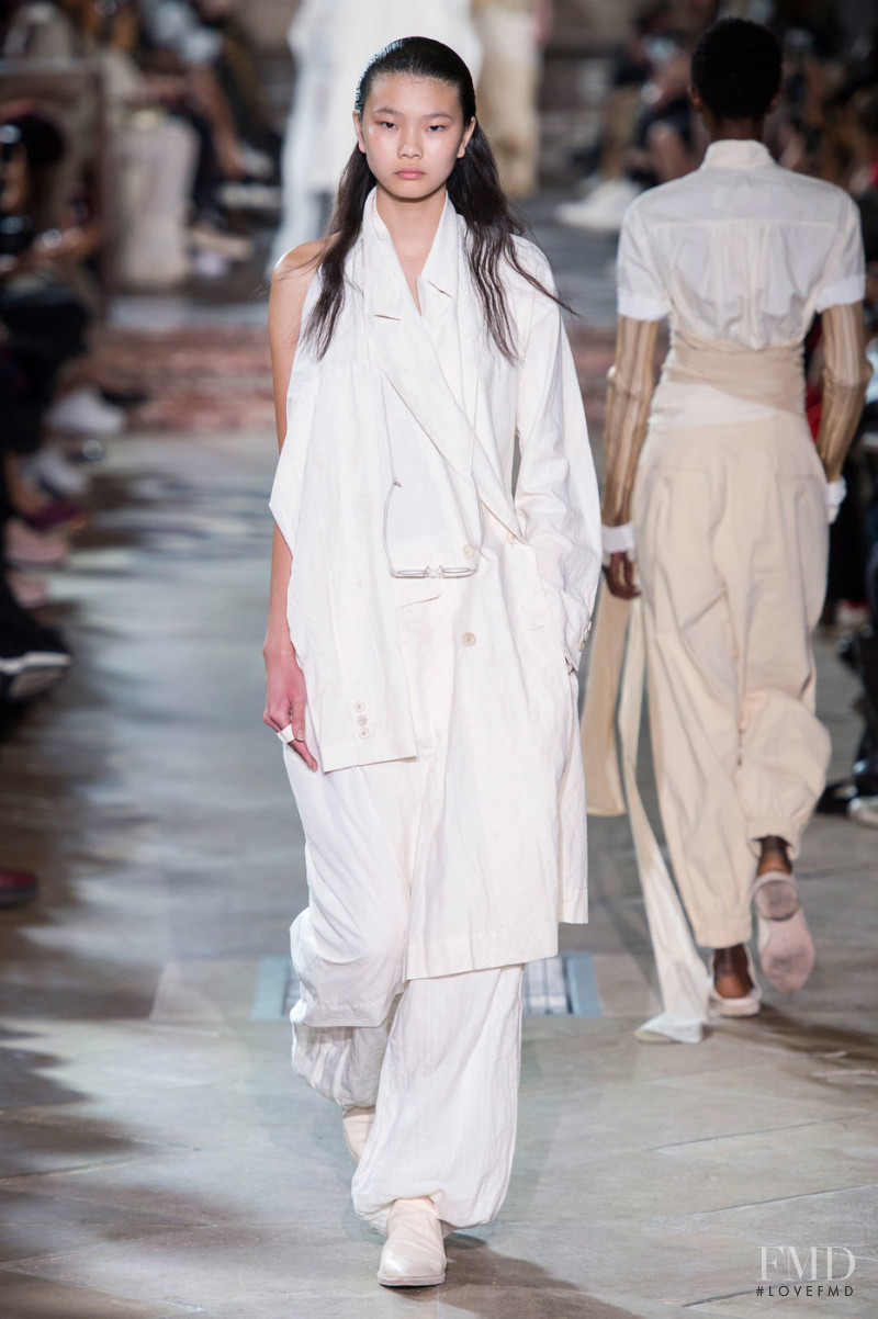 Sherry Shi featured in  the Uma Wang fashion show for Spring/Summer 2019