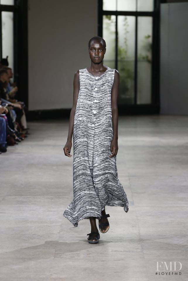 Nya Gatbel featured in  the Issey Miyake fashion show for Spring/Summer 2018