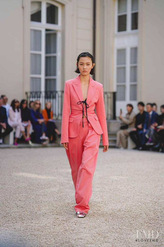 Jia Li Zhao featured in  the Cedric Charlier fashion show for Spring/Summer 2019