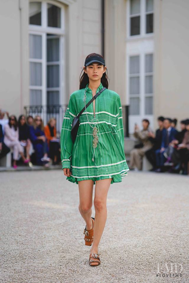 HoYeon Jung featured in  the Cedric Charlier fashion show for Spring/Summer 2019