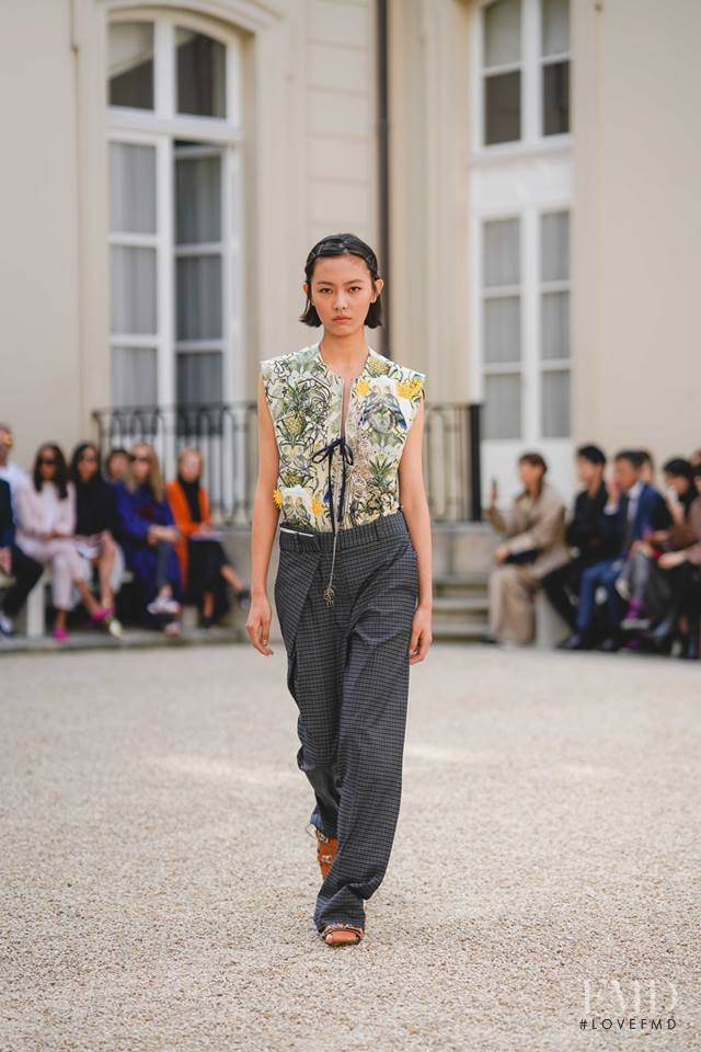 Jia Li Zhao featured in  the Cedric Charlier fashion show for Spring/Summer 2019