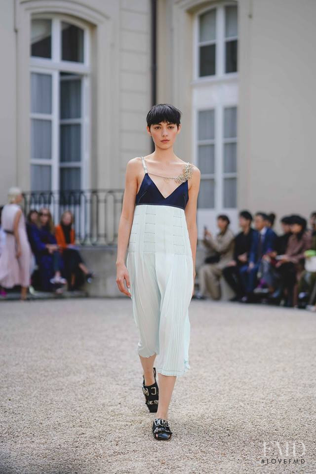 Ninouk Akkerman featured in  the Cedric Charlier fashion show for Spring/Summer 2019