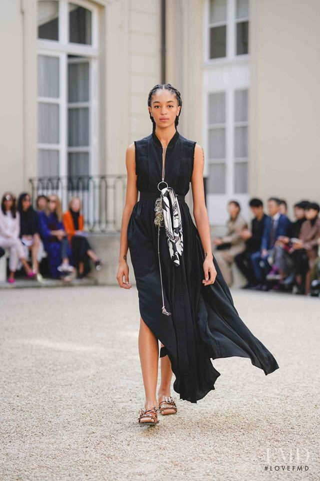 Indira Scott featured in  the Cedric Charlier fashion show for Spring/Summer 2019