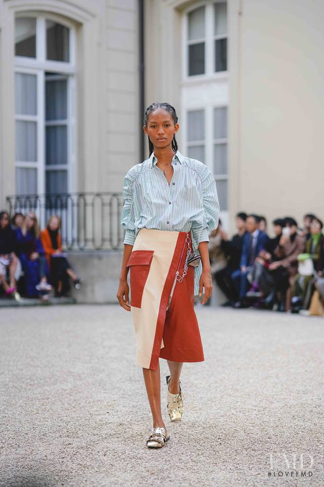 Adesuwa Aighewi featured in  the Cedric Charlier fashion show for Spring/Summer 2019