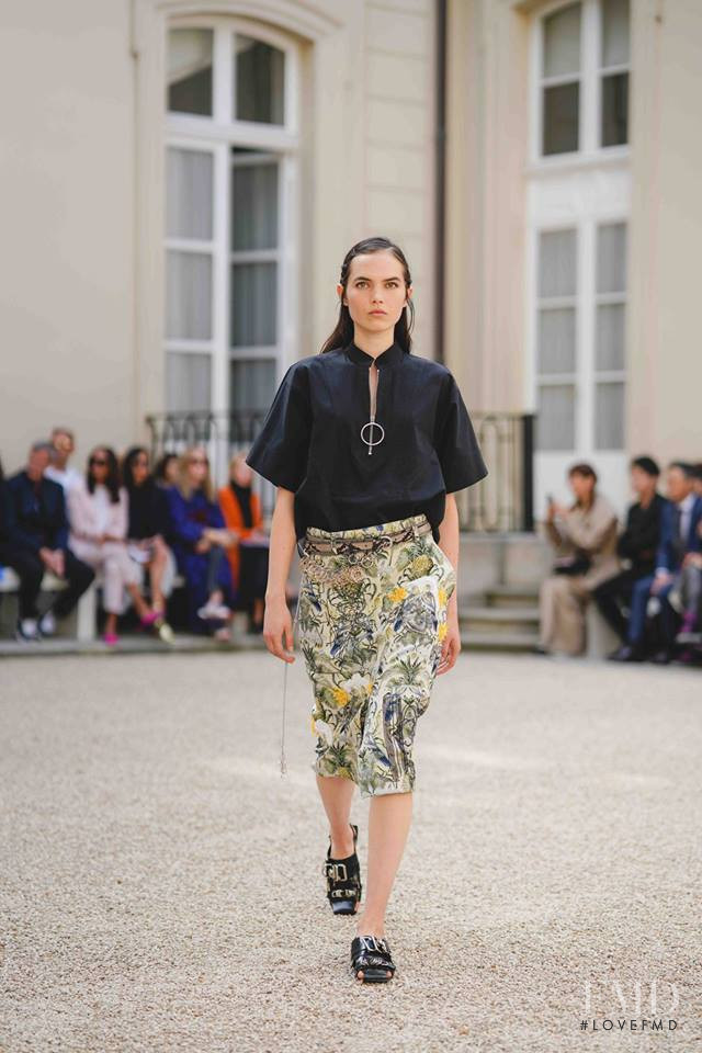 Lily Stewart featured in  the Cedric Charlier fashion show for Spring/Summer 2019