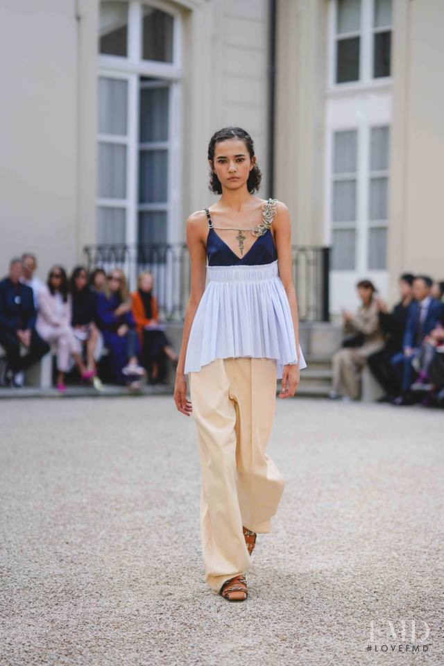 Fernanda Oliveira featured in  the Cedric Charlier fashion show for Spring/Summer 2019