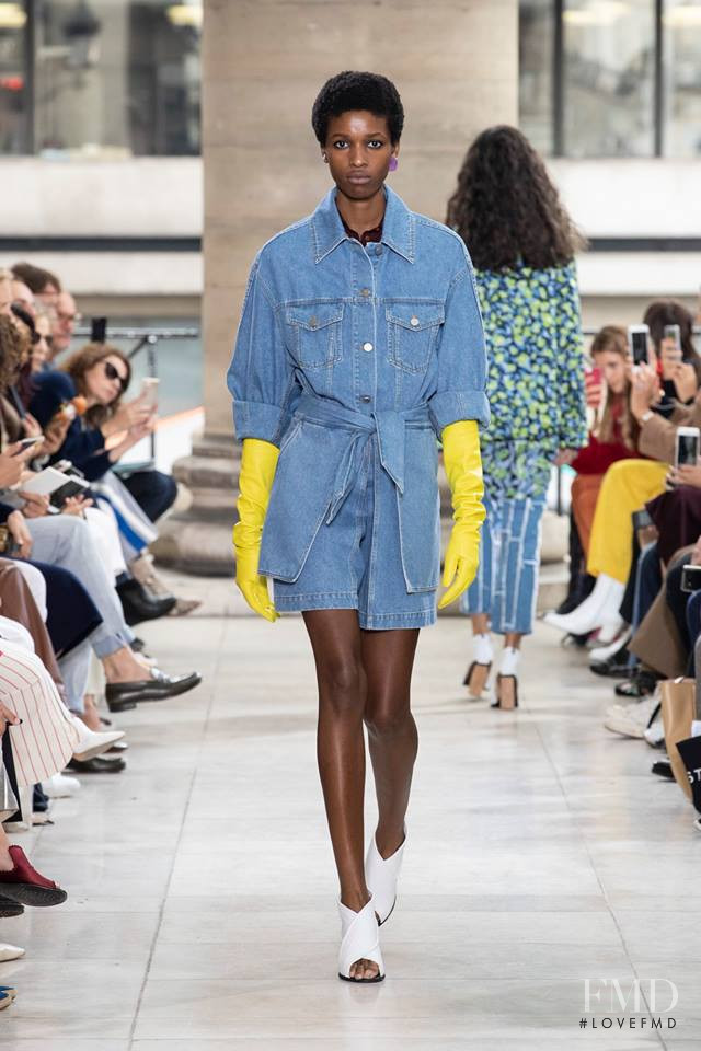 Kathia Mailys featured in  the Christian Wijnants fashion show for Spring/Summer 2019