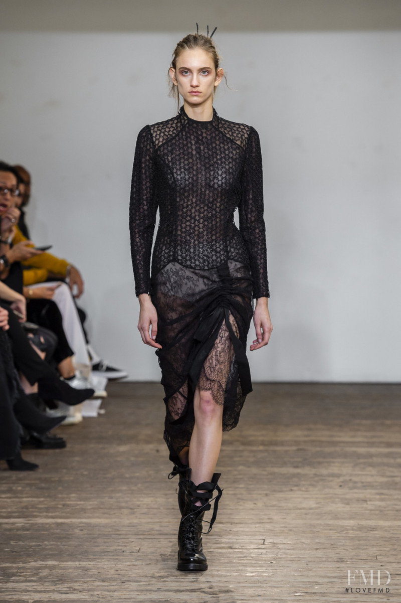 Sarah Berger featured in  the Olivier Theyskens fashion show for Spring/Summer 2019
