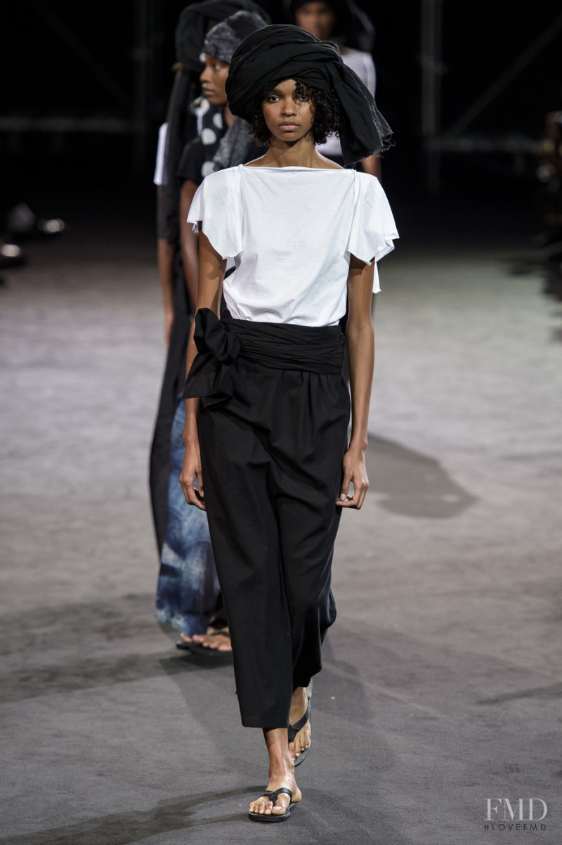 Djenice Duarte Silva featured in  the Yohji Yamamoto fashion show for Spring/Summer 2019