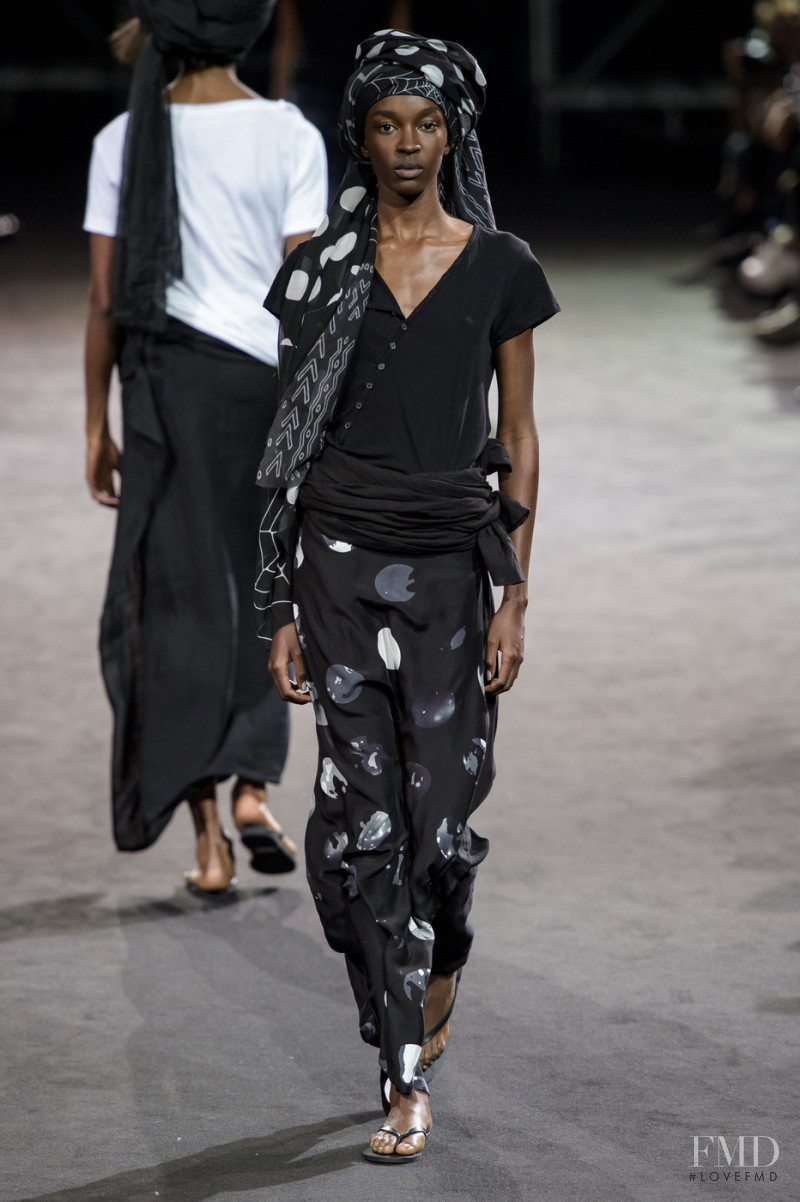 Nicole Atieno featured in  the Yohji Yamamoto fashion show for Spring/Summer 2019