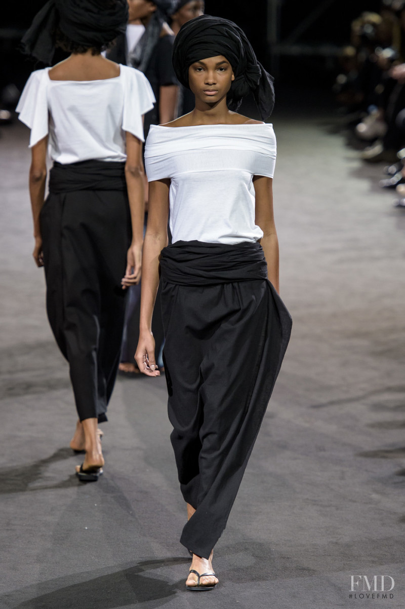 Danyrose Langeron featured in  the Yohji Yamamoto fashion show for Spring/Summer 2019