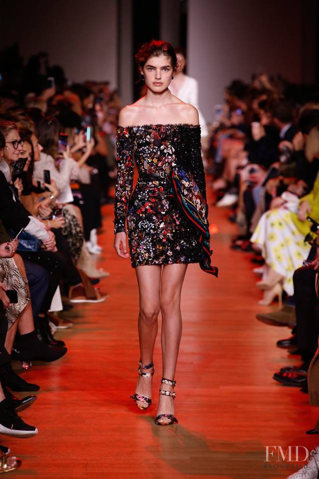 Skylar Tartz featured in  the Elie Saab fashion show for Spring/Summer 2019