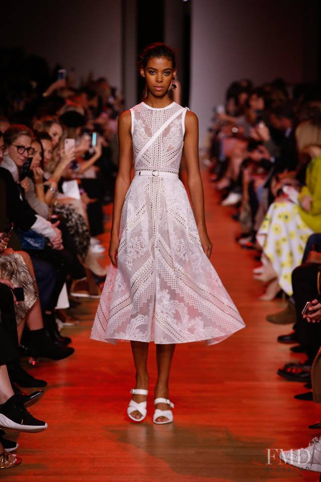 Alyssa Traore featured in  the Elie Saab fashion show for Spring/Summer 2019