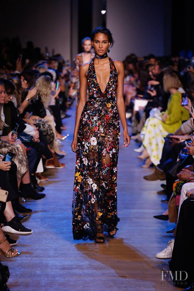 Joan Smalls featured in  the Elie Saab fashion show for Spring/Summer 2019