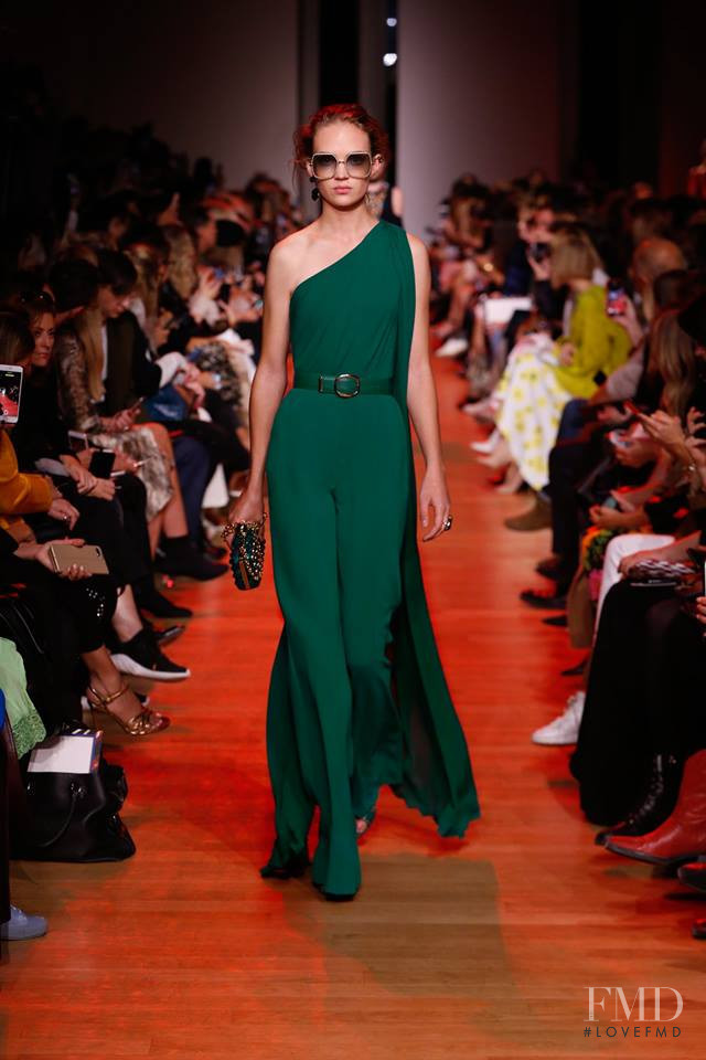 Adrienne Juliger featured in  the Elie Saab fashion show for Spring/Summer 2019