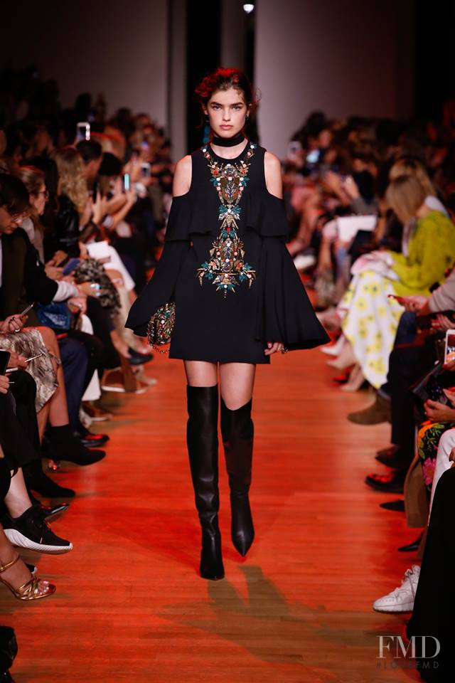 Skylar Tartz featured in  the Elie Saab fashion show for Spring/Summer 2019