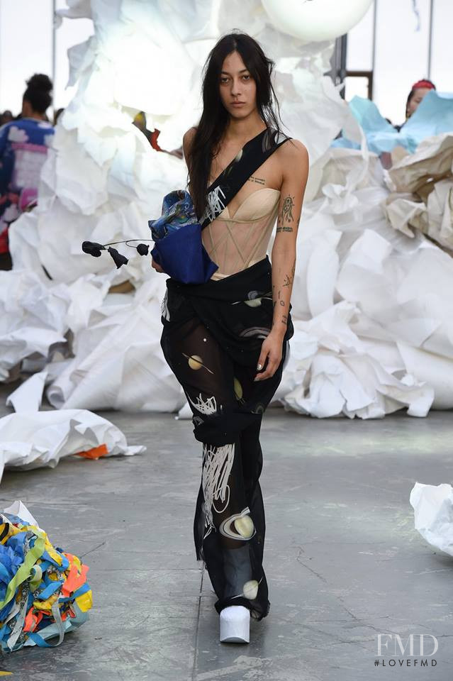 Gaia Orgeas featured in  the Vivienne Westwood fashion show for Spring/Summer 2019