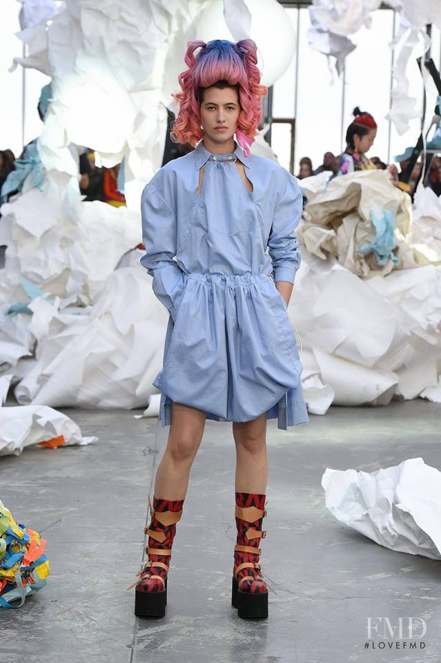 Maria Nikitina featured in  the Vivienne Westwood fashion show for Spring/Summer 2019