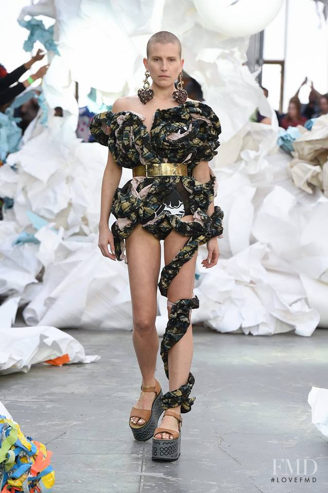 Dree Hemingway featured in  the Vivienne Westwood fashion show for Spring/Summer 2019