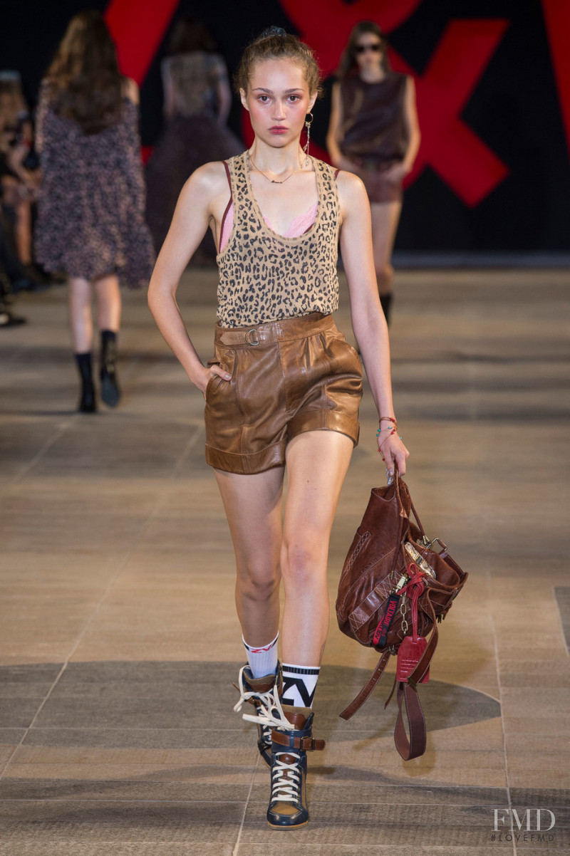 Michelle Gutknecht featured in  the Zadig & Voltaire fashion show for Spring/Summer 2019