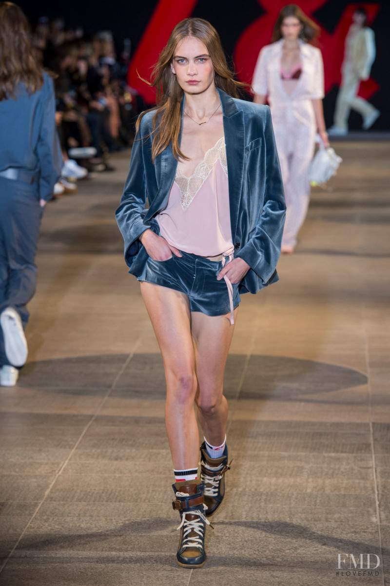 Nina Marker featured in  the Zadig & Voltaire fashion show for Spring/Summer 2019