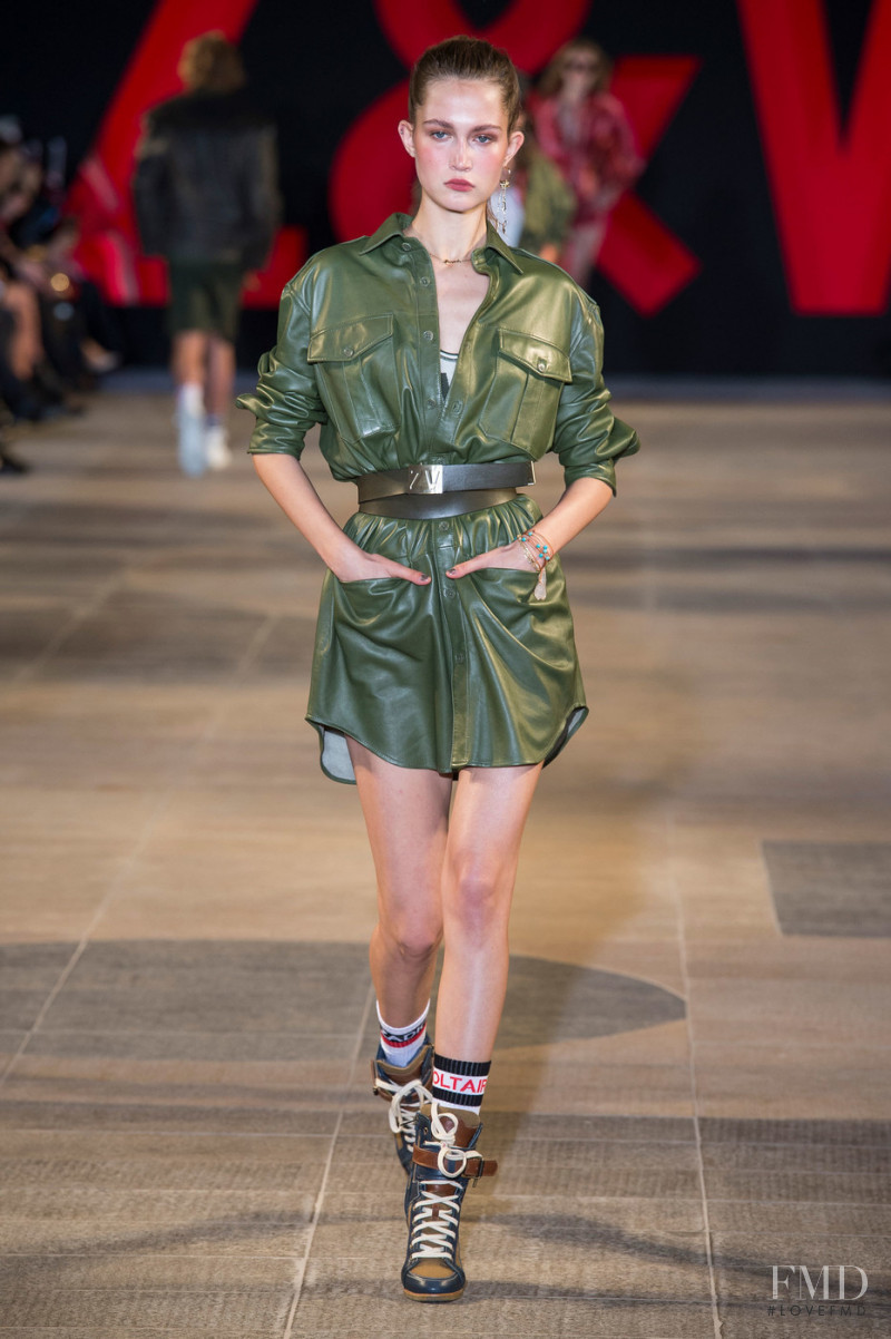 Vika Evseeva featured in  the Zadig & Voltaire fashion show for Spring/Summer 2019