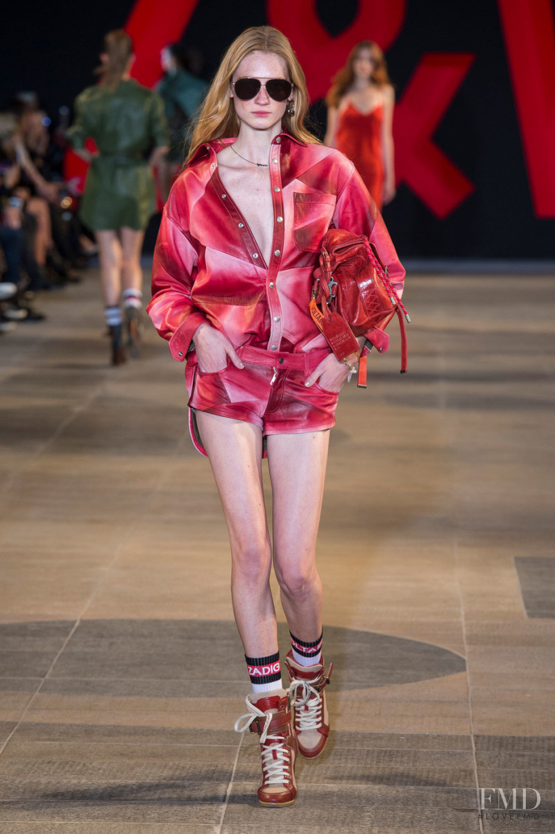 Kristin Zakala featured in  the Zadig & Voltaire fashion show for Spring/Summer 2019