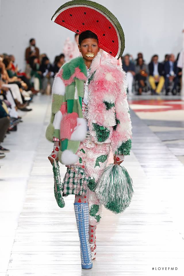 Maria Vitoria featured in  the Thom Browne fashion show for Spring/Summer 2019