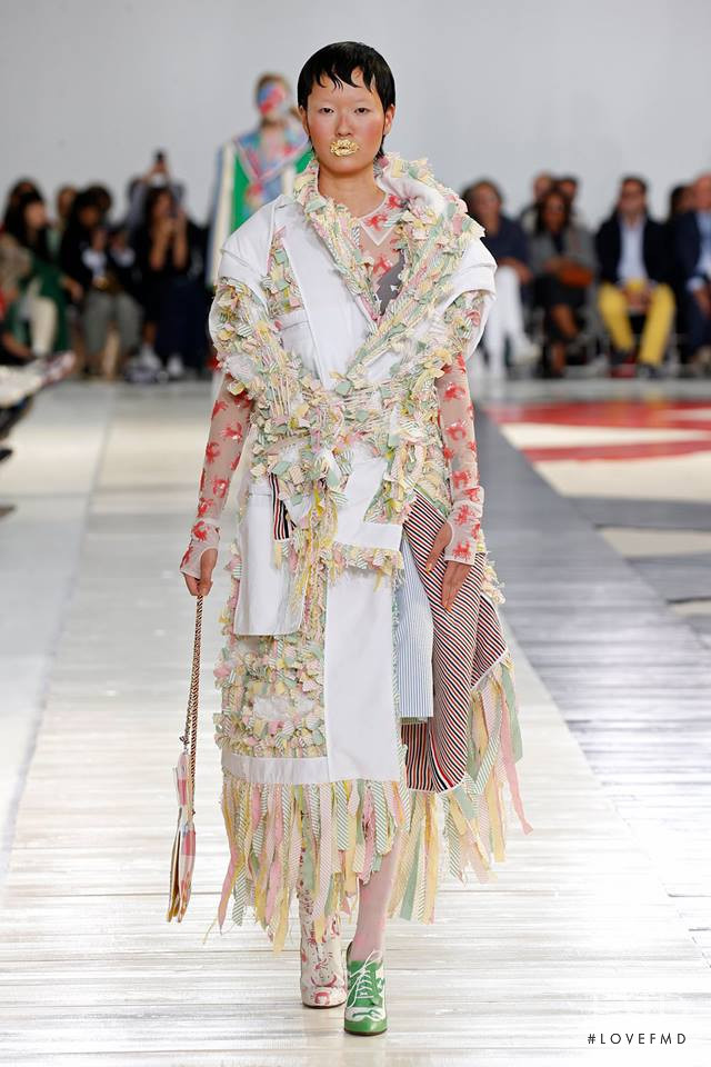 Shujing Zhou featured in  the Thom Browne fashion show for Spring/Summer 2019