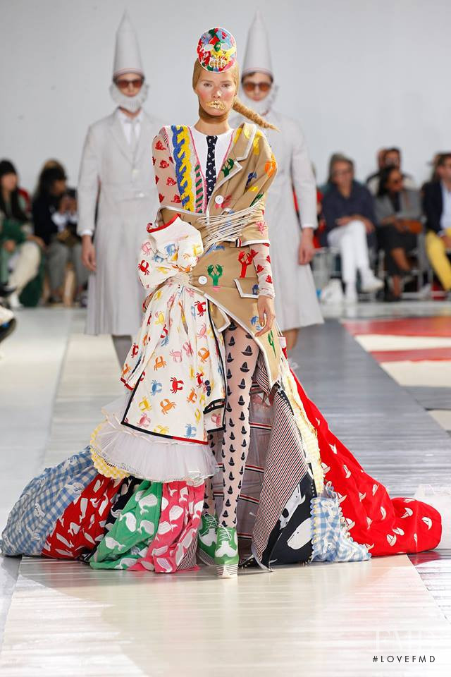 Kirstin Kragh Liljegren featured in  the Thom Browne fashion show for Spring/Summer 2019