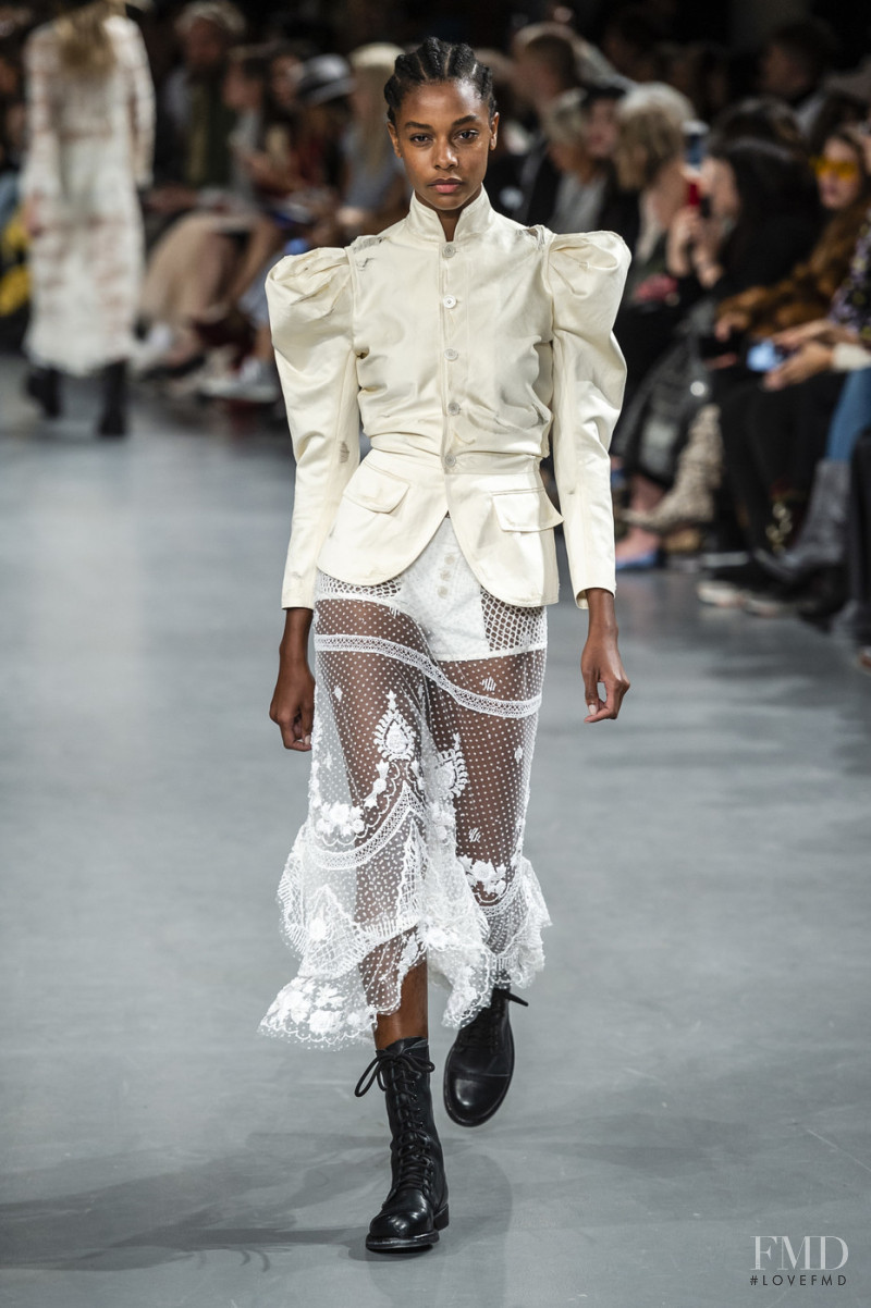 Karly Loyce featured in  the John Galliano fashion show for Spring/Summer 2019