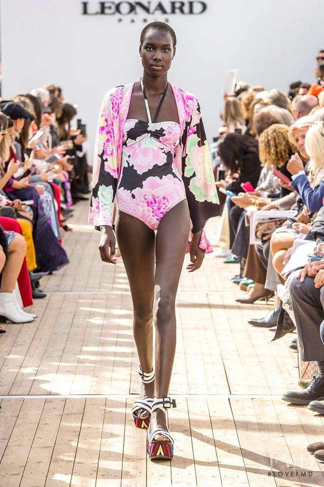 Nya Gatbel featured in  the Leonard fashion show for Spring/Summer 2019