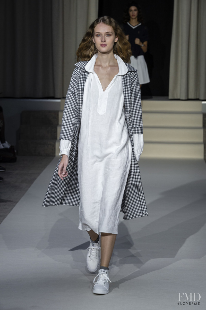 Alexandra Belova featured in  the Agnes B. fashion show for Spring/Summer 2019