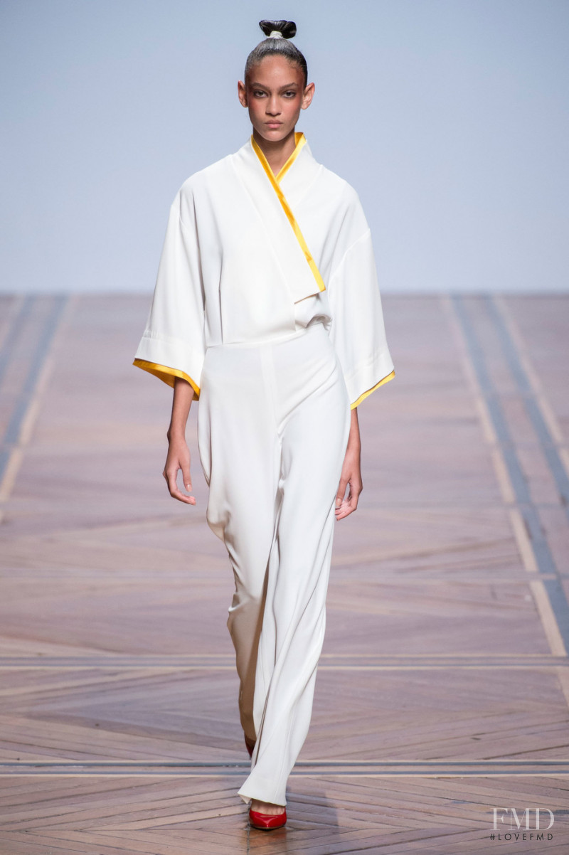 Nayeli Figueroa featured in  the Valentin Yudashkin fashion show for Spring/Summer 2019