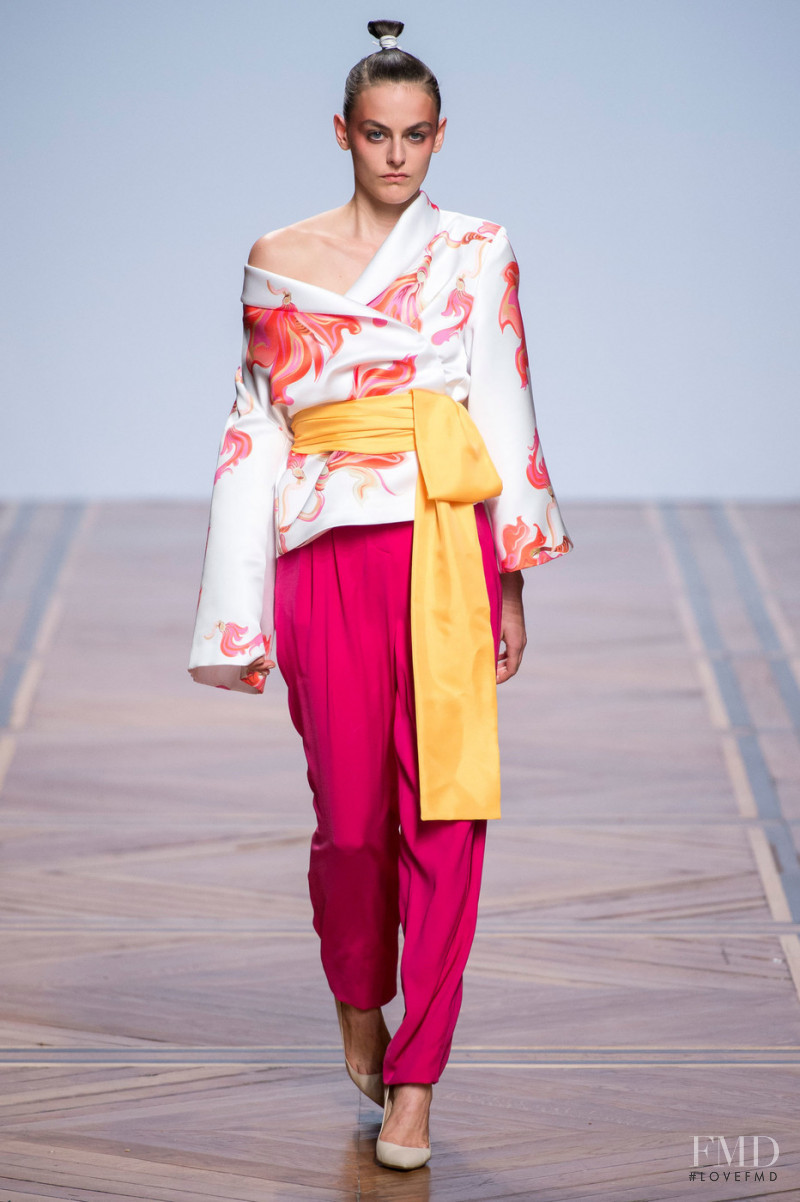 Daphne Simons featured in  the Valentin Yudashkin fashion show for Spring/Summer 2019
