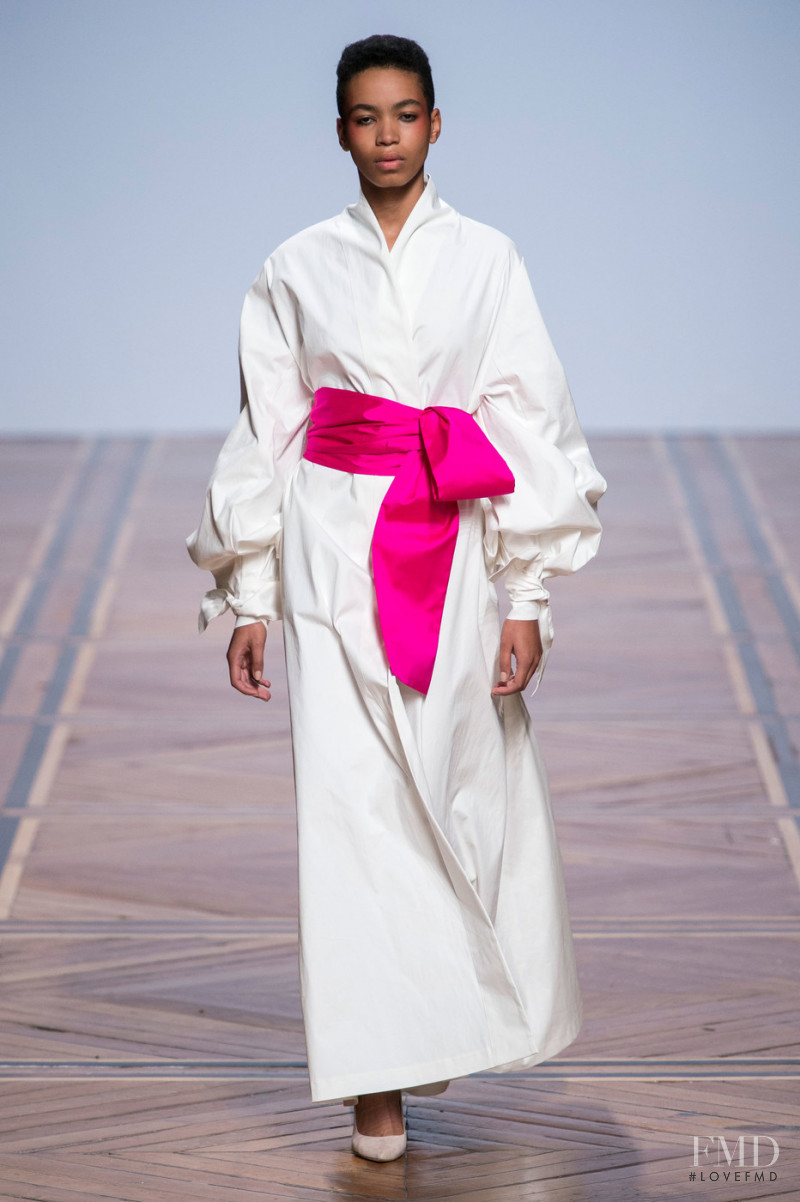 Melanie Bangura featured in  the Valentin Yudashkin fashion show for Spring/Summer 2019