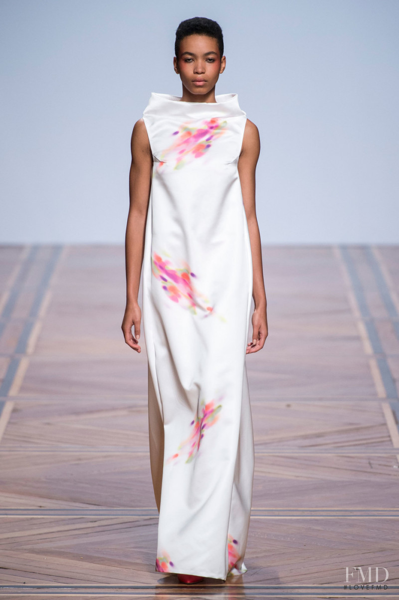 Melanie Bangura featured in  the Valentin Yudashkin fashion show for Spring/Summer 2019