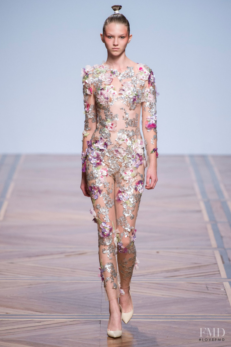 Yana Grinkova featured in  the Valentin Yudashkin fashion show for Spring/Summer 2019