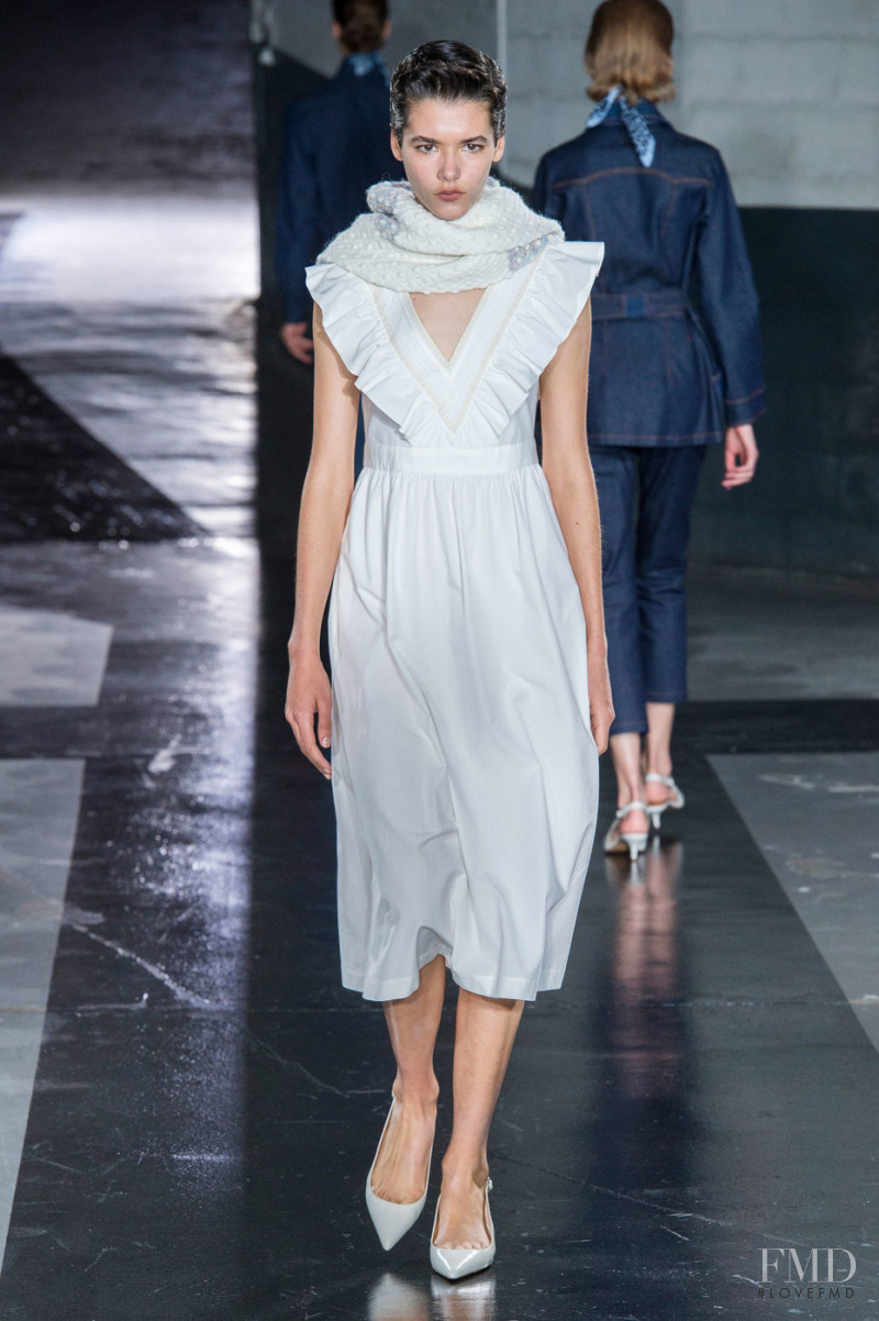 Martine Dirkzwager featured in  the A.P.C. fashion show for Spring/Summer 2019