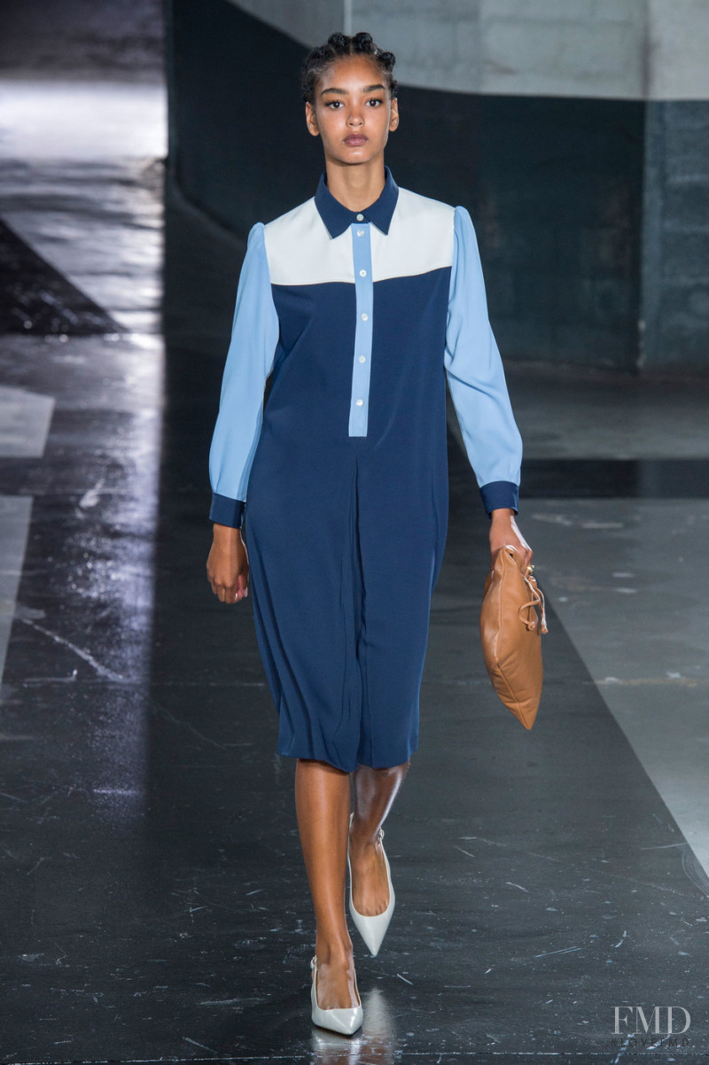 Ines Oussaidi featured in  the A.P.C. fashion show for Spring/Summer 2019